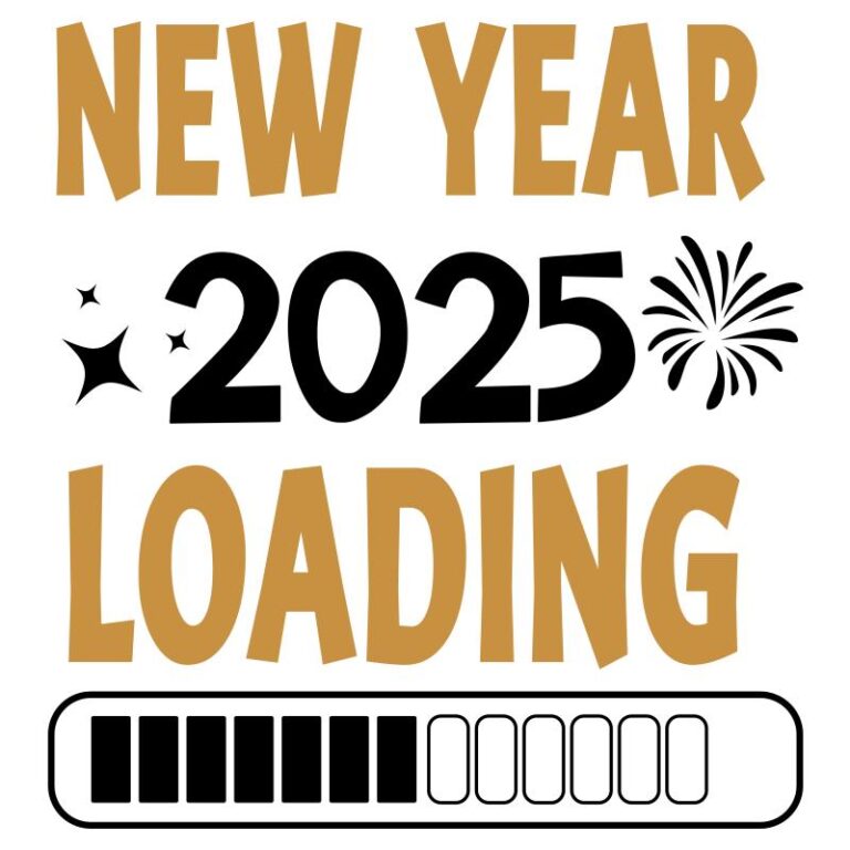 New Year 2025 Loading DTF Transfer - Funny Progress Bar Design - Iron On DIY Heat Transfer